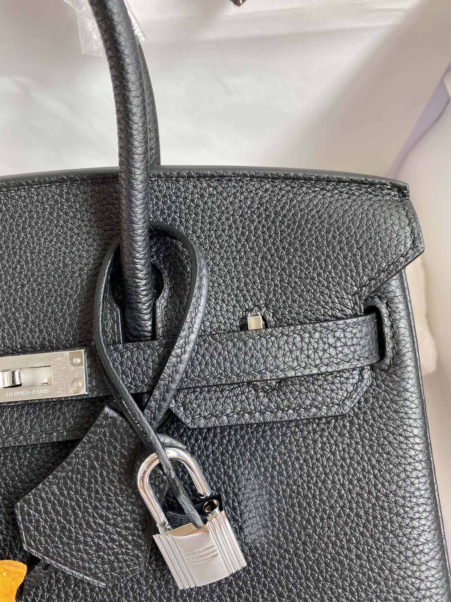 Hermes Birkin 25CM Togo Leather Handbag Black